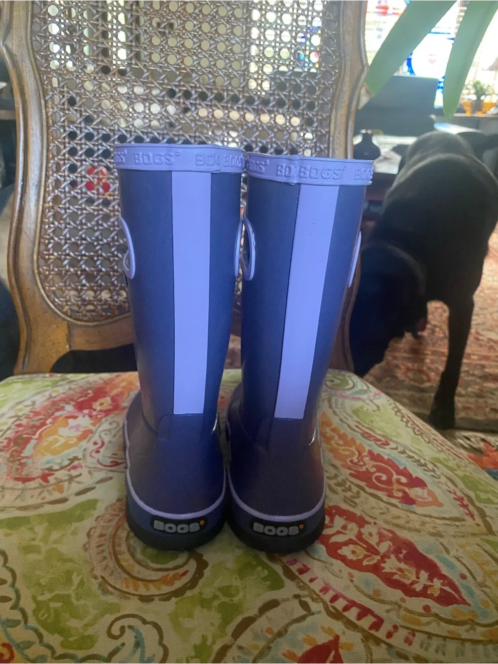 Bogs 10 Purple Glitter Kids Rain Boots NWOB
